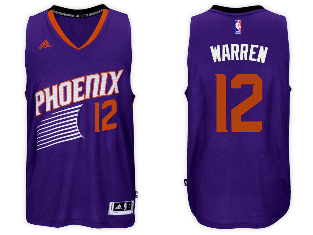 Men Phoenix Suns 12 Tj Warren Purple Swingman Alternate Jersey