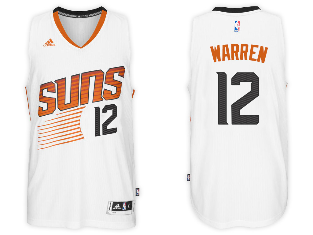 Men Phoenix Suns 12 Tj Warren White Swingman Alternate Jersey