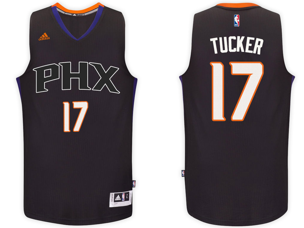 Men Phoenix Suns 17 Pj Tucker Black Swingman Alternate Jersey