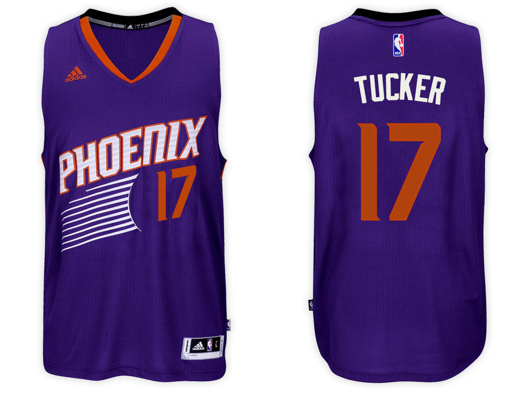 Men Phoenix Suns 17 Pj Tucker Purple Swingman Road Jersey