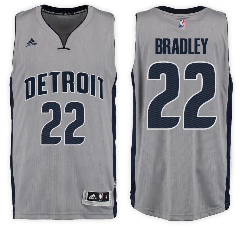 Men Pistons Avery Bradley NBA Swingman Road Gray Jersey