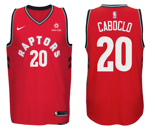 Men Raptors Bruno Caboclo New Season Swingman Road Red Jersey