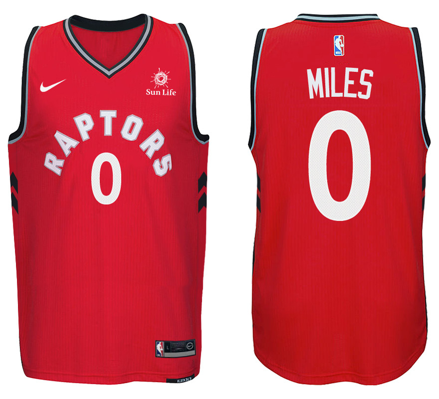 Men Raptors C.J. Miles New Season Swingman Road Red Jersey