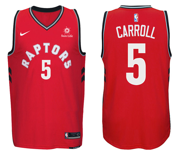 Men Raptors DeMarre Carroll New Season Swingman Road Red Jersey