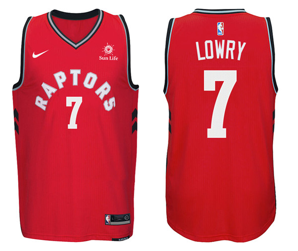 Men Raptors Kyle Lowry New Season Swingman Road Red Jersey