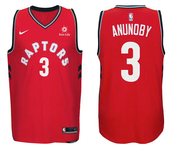 Men Raptors OG Anunoby New Season Swingman Road Red Jersey