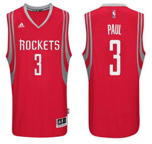 Men Rockets Chris Paul 3 NBA Swingman Road Red Jersey