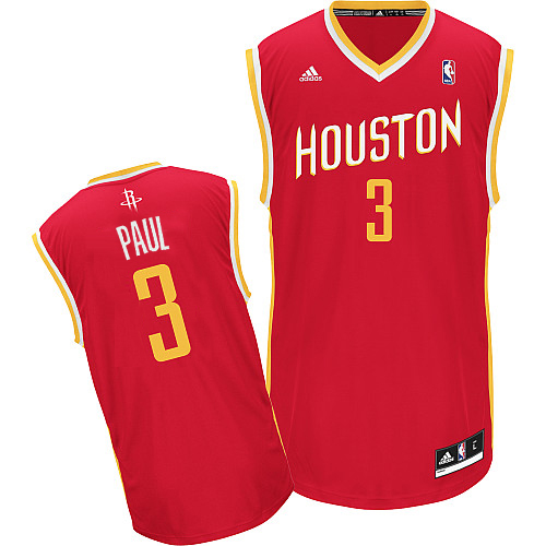 Men Rockets Chris Paul 3 NBA Swingman Road Red Jerseys