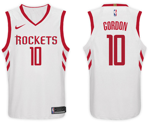 Men Rockets Eric Gordon #10 NBA 2017 18 New Season White Jersey