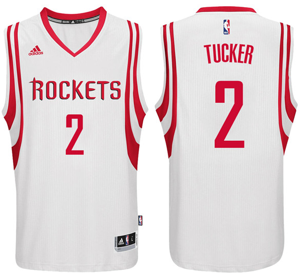 Men Rockets P J Tucker NBA Swingman Road White Jersey