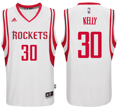 Men Rockets Ryan Kelly #30 Home White Jersey