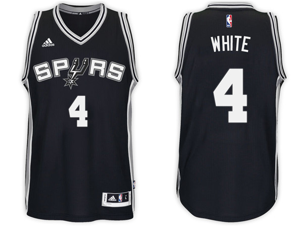 Men Spurs Derrick White NBA Swingman Road Black Jersey