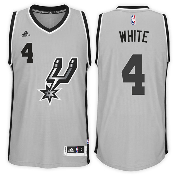 Men Spurs Derrick White NBA Swingman Road Gray Jersey