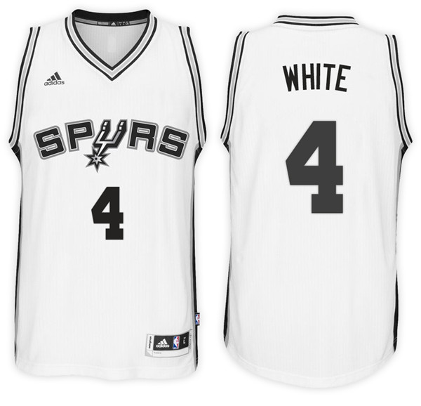 Men Spurs Derrick White NBA Swingman Road White Jersey