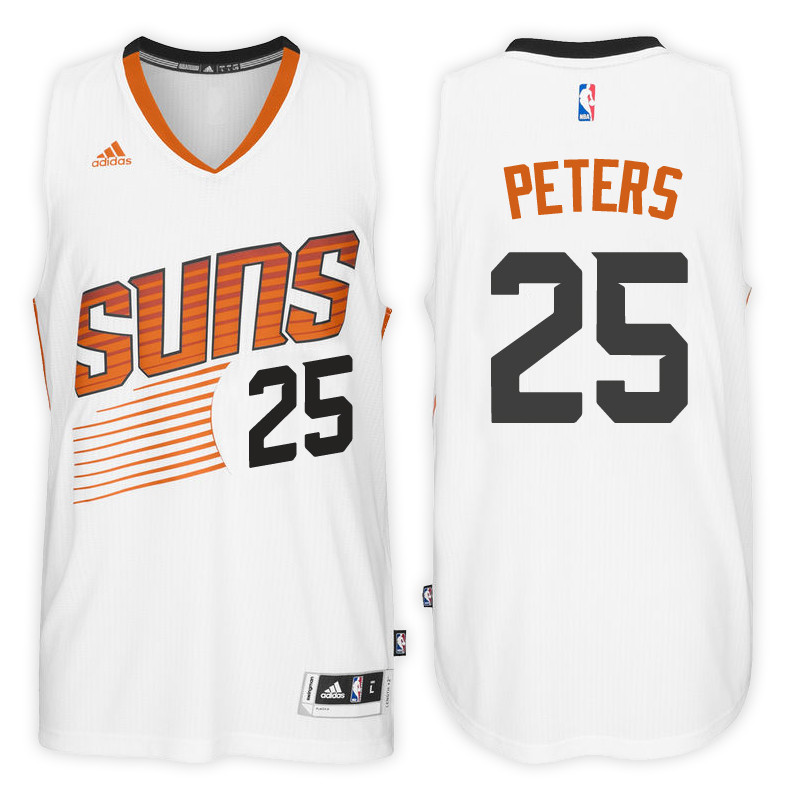 Men Suns Alec Peters NBA Swingman Road White Jersey