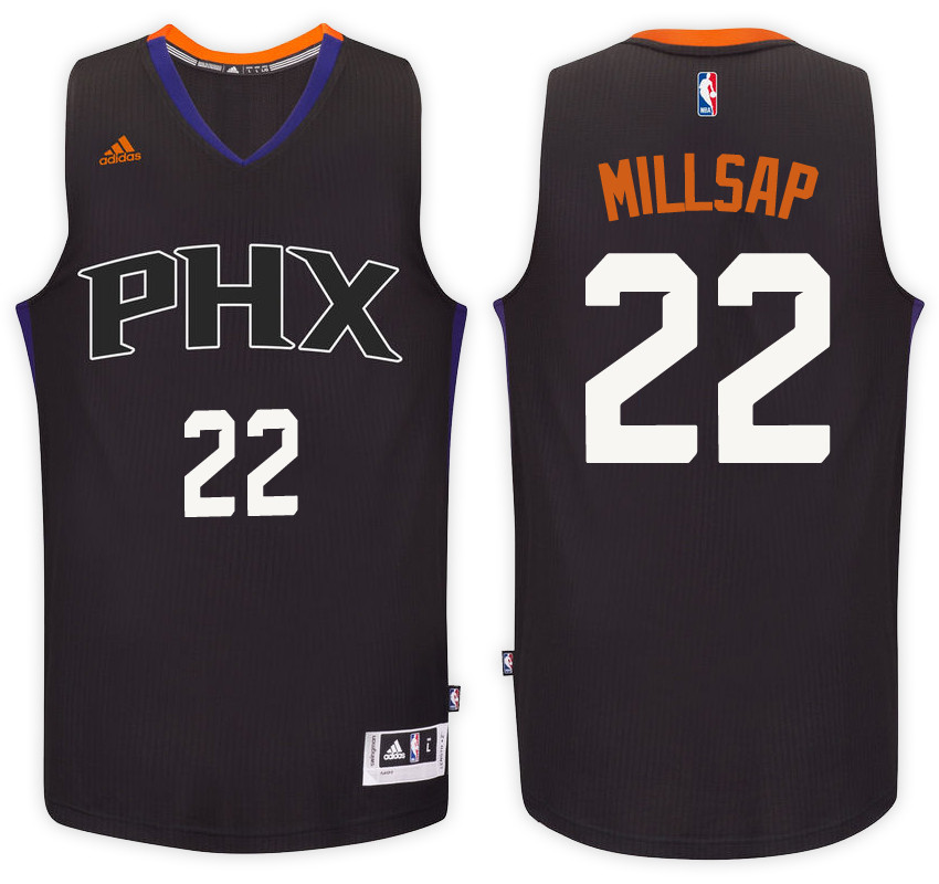 Men Suns Elijah Millsap NBA Swingman Road Black Jersey