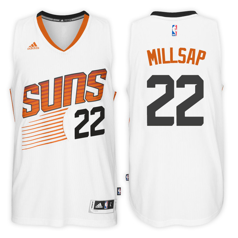 Men Suns Elijah Millsap NBA Swingman Road White Jersey