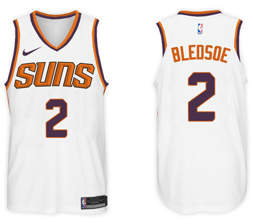 Men Suns Eric Bledsoe #2 NBA 2017 18 New Season White Jersey