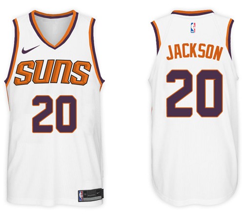 Men Suns Josh Jackson #20 NBA 2017 18 New Season White Jersey