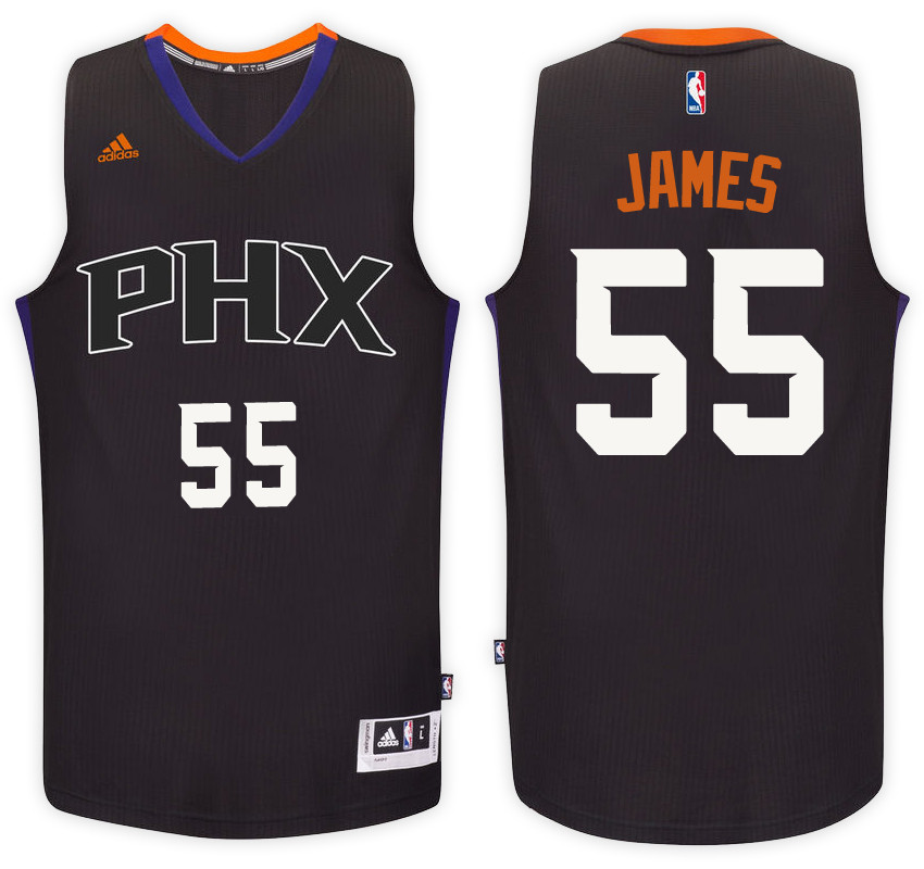 Men Suns Mike James NBA Swingman Road Black Jersey