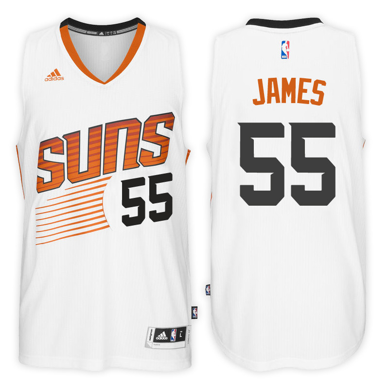 Men Suns Mike James NBA Swingman Road White Jersey