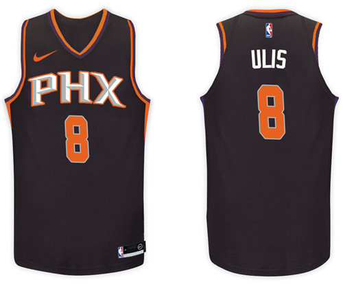 Men Suns Tyler Ulis #8 2017 18 Statement Black Jersey