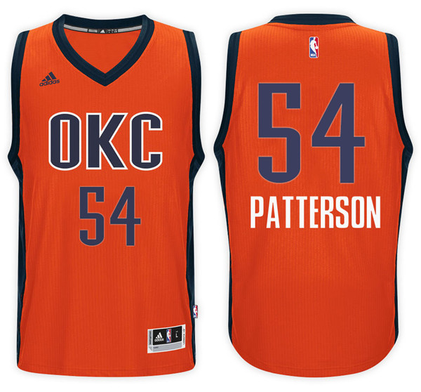 Men Thunder Patrick Patterson NBA Swingman Road Orange Jersey