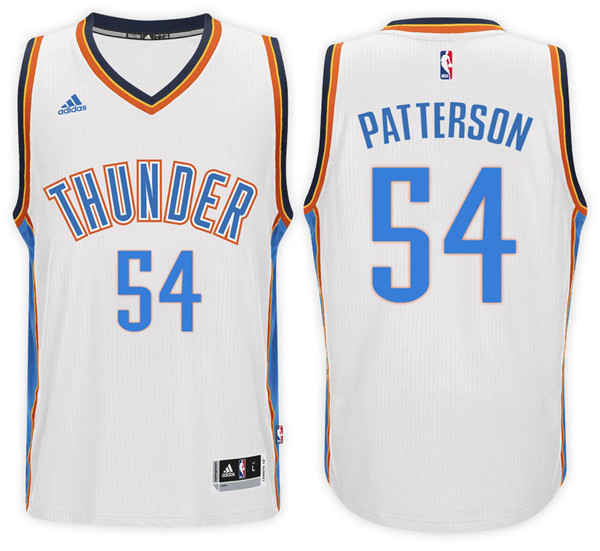 Men Thunder Patrick Patterson NBA Swingman Road White Jersey