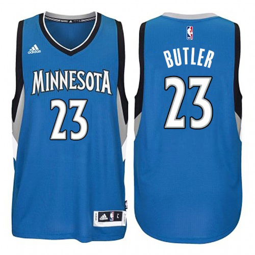 Men Timberwolves 23 Jimmy Butler NBA Swingman Road Blue Jersey