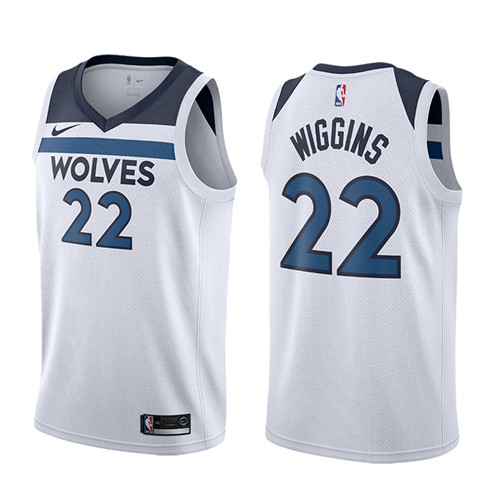 Men Timberwolves Andrew Wiggins #22 2017 18 Association White Jersey