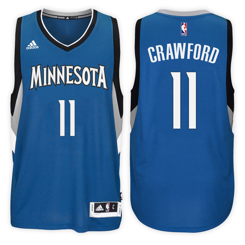 Men Timberwolves Jamal Crawford NBA Swingman Road Slate Blue Jersey