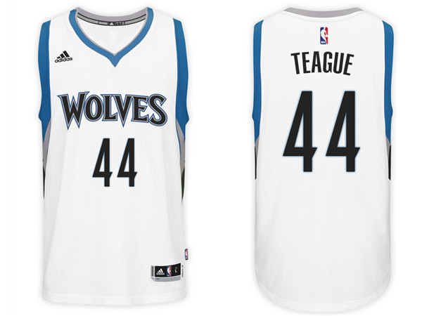 Men Timberwolves Jeff Teague NBA Swingman Road White Jersey