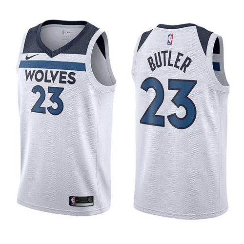 Men Timberwolves Jimmy Butler #23 2017 18 Association White Jersey