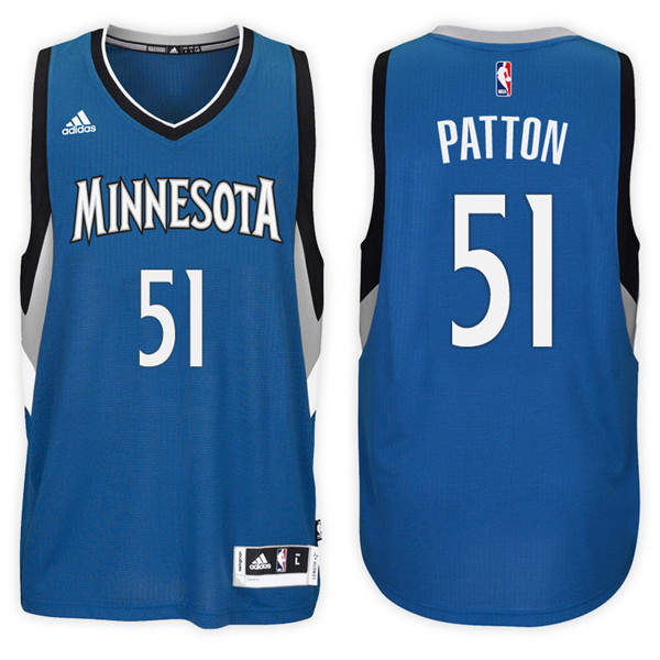 Men Timberwolves Justin Patton NBA Swingman Road Slate Blue Jersey