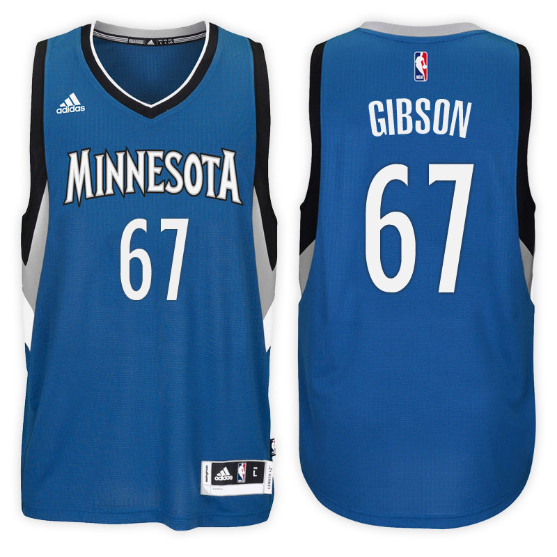 Men Timberwolves Taj Gibson #67 NBA Swingman Road Slate Blue Jersey