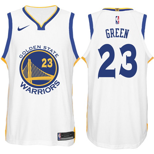 Men Warriors Draymond Green #23 NBA 2017 18 Association White Jersey