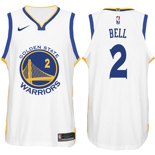 Men Warriors Jordan Bell #2 NBA 2017 18 Association White Jersey