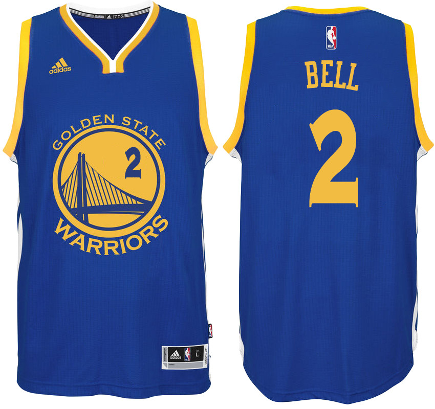 Men Warriors Jordan Bell NBA Swingman Road Royal Jersey