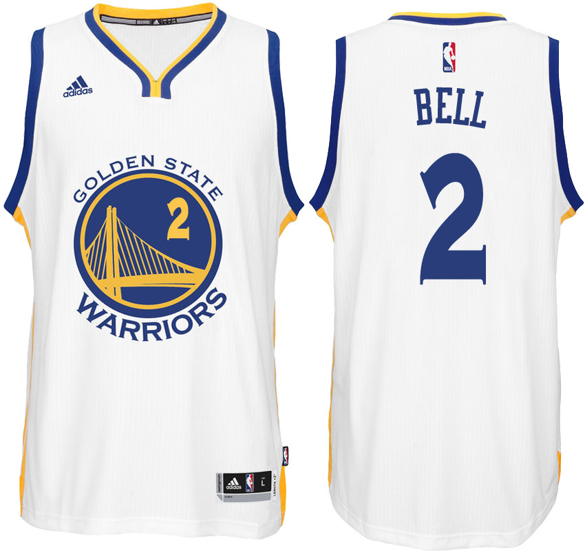 Men Warriors Jordan Bell NBA Swingman Road White Jersey