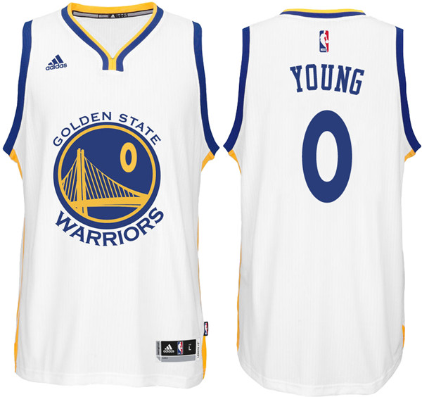 Men Warriors Nick Young NBA Swingman Road White Jersey