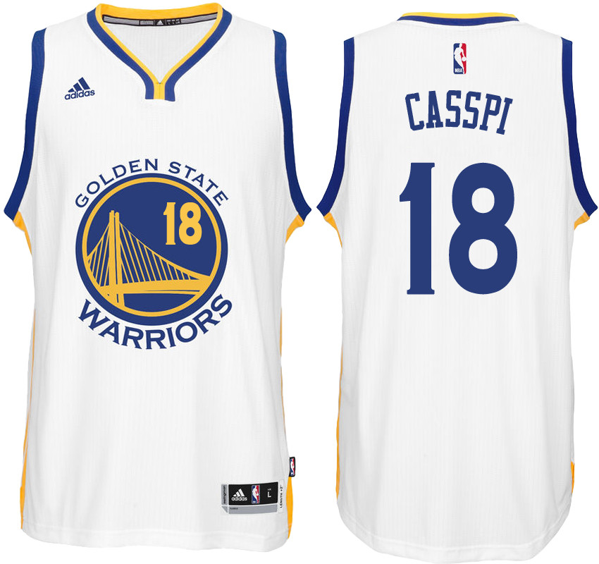 Men Warriors Omri Casspi NBA Swingman Road White Jersey