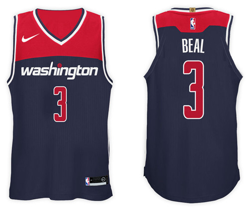 Men Wizards Bradley Beal #3 2017 18 Statement Navy Jersey