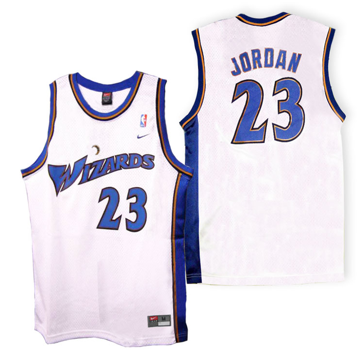 Men Wizards Michael Jordan #23 Home White Jersey